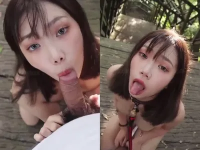 Public khỏa thân bị anh dắt như chó vừa dắt vừa liếm cu